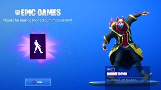 How To Get FREE quotBoggie Downquot EMOTE in Fortnite [upl. by Hulburt938]