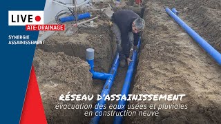 LIVE ATE  Assainissement évacuation eaux usées et pluviales avec Synergie assainissement  SANCOL [upl. by Rawna]