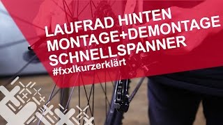 Hinterrad beim Fahrrad einbauenausbauen [upl. by Quirita]