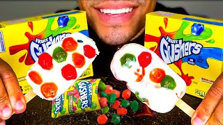 GUSHERS CANDY POPSICLES FRUIT EATING MOUTH SOUNDS MUKBANG ASMR NO TALKING CHEWY [upl. by Suckow]