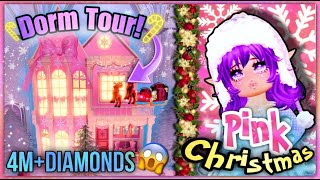 Touring a 4 MILLION Christmas House Dorm in Royale High🎄 Roblox Royale High Dorm Tour [upl. by Di]