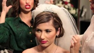 How to Wear a Wedding Veil amp Tiara Together With Short Hair  Wedding Hairstyles [upl. by Korfonta113]