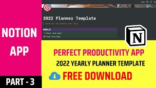 2022 Notion Planner Template Tutorial  All lInOne Planner Template [upl. by Coppinger]