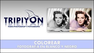 Cómo colorear una fotografía en blanco y negro con Photoshop 5 [upl. by Thurnau]