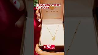 Diamond Pendant with Gold chain diamond goldjewellery chain [upl. by Herring430]