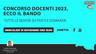 Concorso docenti 2023 in arrivo il bando tutte le novità su posti e domande [upl. by Emera]