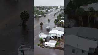 Storm Surge from Debby Submerges Buildings in Suwannee FL [upl. by Hizar]