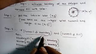 Boundary fill algorithm  Computer Graphics [upl. by Grunberg]