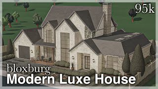 Bloxburg  Modern Luxe Family House Speedbuild exterior [upl. by Aivato]