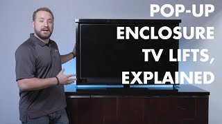 PopUp Enclosure TV Lifts  How Do They Work [upl. by Edea247]