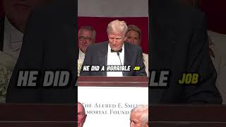 Pt 27 Donald Trump addresses the Alfred E Smith Memorial Foundation Trump jabs at Bill de Blasio [upl. by Aronek205]