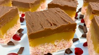 Rice Krispies Millionaires Bars Recipe [upl. by Stanislaw]