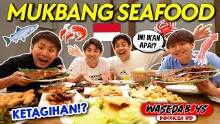 WASEDABOYS MUKBANG SEAFOOD INDONESIA PERTAMA KALI KETAGIHAN  INDONESIA TRIP 19 [upl. by Neelehtak]