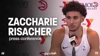 Hawks vs Knicks Postgame Press Conference Zaccharie Risacher [upl. by Cheung]