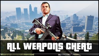 GTA 5 Give ALL Weapons Cheat Code Xbox 360 amp PS3 quotGTA 5 Cheatsquot [upl. by Annavoig]