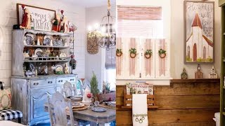 Christmas Home Tour  Cozy Farmhouse Style Christmas Tour [upl. by Nosilla699]