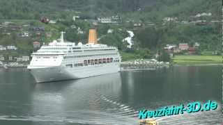 PampO Cruises Kreuzfahrtschiff Oriana im Geiranger Fjord Norwegen am 12062012 HD  2D [upl. by Silloh]