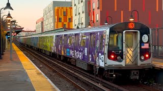 R143 L Train with Mercari Ad Wrap at New Lots Avenue [upl. by Otirecul609]