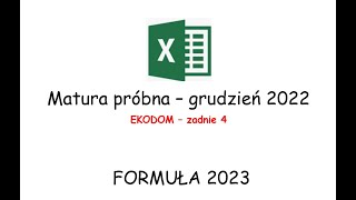 Matura informatyka 2023  Matura próbna CKE grudzień 2022  Zadanie 4  EKODOM [upl. by Milks]