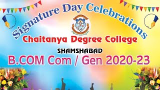 Signature day celebration 🎉 Chaitanya Degree College Shamshabad manikantajennapally [upl. by Prentice]