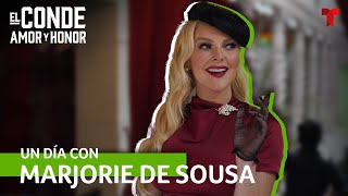 Marjorie de Sousa destila glamour en el set de El Conde Amor y Honor  Telemundo Novelas [upl. by Dami]