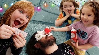 CRAZY CHRiSTMAS CHALLENGES Adley Niko amp Navey play Santa Says Reindeer Dad and Fun Family Games [upl. by Enaek]