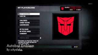 Call of Duty Black Ops Emblem Tutorial 10  Autobot Emblem [upl. by Nemlaz308]