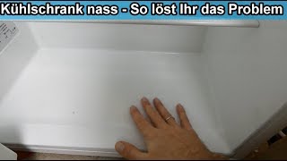 Wasser im Kühlschrank  Kondenswasser unter dem Gemüsefach verhindern  Wasser läuft nicht ab  Nass [upl. by Aihtnic463]