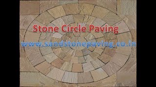 Indian Sandstone Circles Paving kit patio garden landscaping by jai stone export [upl. by Wight117]