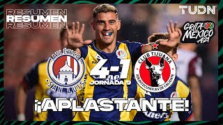 Resumen y goles  Atl San Luis 41 Tijuana  Grita México AP2021  J9  TUDN [upl. by Ebert]