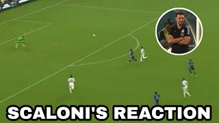 SCALONIS REACTION TO MESSIS GREAT GOAL THAT WASNT SEEN ON TV [upl. by Latoyia]