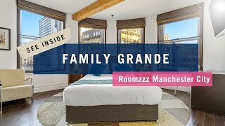 Family Grande Studio  Apartment Tour  Roomzzz Manchester City [upl. by Lennaj624]