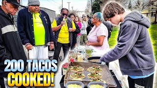 Making Loaded Street Tacos For The Homeless Community [upl. by Nolitta]