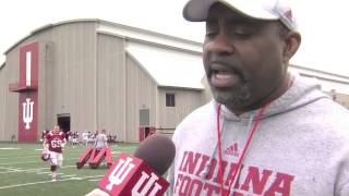 IU Football Spring Practice 7  Larry McDaniel [upl. by Aronas]