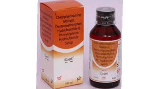 Cogof Syrup Chlorpheniramine Maleate Dextromethorphan Hydrobromide Phenylephrine Hydrochloride Syrup [upl. by Adnahsat]