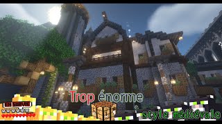 Visite de trois jolies maisons médiévale sur minecraft ville châteaux épisode 25  minecraft [upl. by Ekaj]