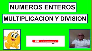 MULTIPLICACION Y DIVISION DE NUMEROS ENTEROS 10 EJERCICIOS RESUELTOS [upl. by Dnaltruoc193]