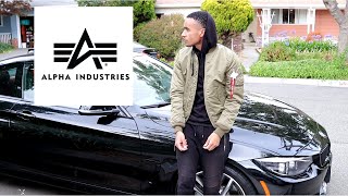 Alpha Industries MA1 Slim Fit Bomber  Fit Review [upl. by Dewees]