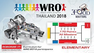 WRO 2018 Elementary 170 points Roboriseit curriculums for coaches and teams [upl. by Swain399]