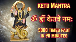 Ketu Mantra Fast 5000 Times  ॐ ह्रीं केतवे नमः Fast  Om Hreem Ketave Namaha [upl. by Crystie]