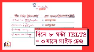 দিনে ৮ ঘন্টা IELTS  ৩ মাসে লাইফ চেঞ্জ । IELTS Routine [upl. by Dnomad10]