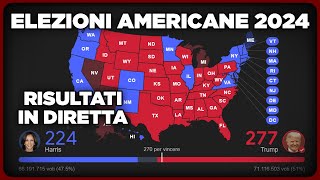 Risultati in diretta elezioni americane 2024  Testa a testa Trump contro Kamala [upl. by Neira]