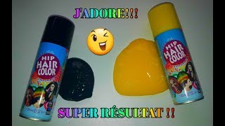 JE COLORE MON SLIME AVEC DES SPRAYS COLORANT POUR LES CHEVEUX CRASH TEST [upl. by Iatnohs903]