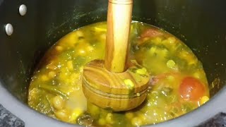 Palak dal  Palak dal with kattey chukey ki sabji  Gargata recipeToor dal  healthy recipe [upl. by Ezitram]