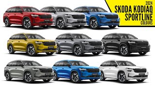 2024 Skoda Kodiaq Sportline  All Color Options  Images  AUTOBICS [upl. by Haiasi467]