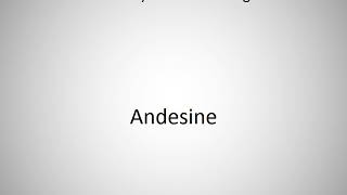 How to say Andesine in English [upl. by Afira]