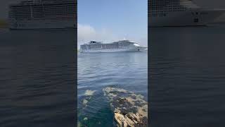 MSC Preziosa in Lerwick cruiseline travel msccruise Lerwick scotland [upl. by Lakim]