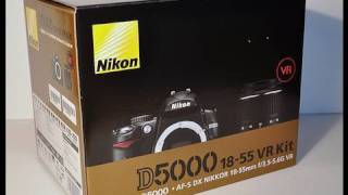 Nikon D5000 Unboxing Digital SLR Camera 1855 VR Kit [upl. by Eibur]