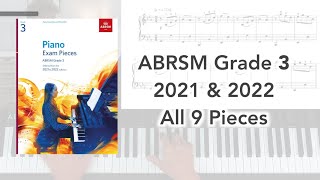 ABRSM Grade 3 Piano 2021 amp 2022 All 9 Pieces [upl. by Berk564]