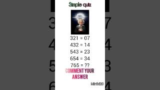 Simple quiz ytshorts maths logicpuzzles mirthi20 [upl. by Ehrsam]